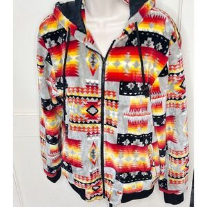 Xantenri Navajo Fleece Hooded Jacket Womens Size Medium